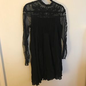 Free People Black Lace Dress Small